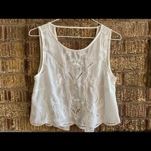 White cropped Brandy Melville tank